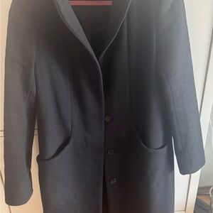 Wilfred Black Wool Cocoon Coat size medium